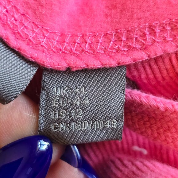 SWEATY BETTY Pink Escape Luxe Fleece Hoodie 12/XL - Picture 7 of 8